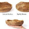 Hipiwe Rattan Round Decorative Bowl Natural Color Medium Handwoven-3