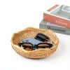 Hipiwe Rattan Round Decorative Bowl Natural Color Medium Handwoven-2