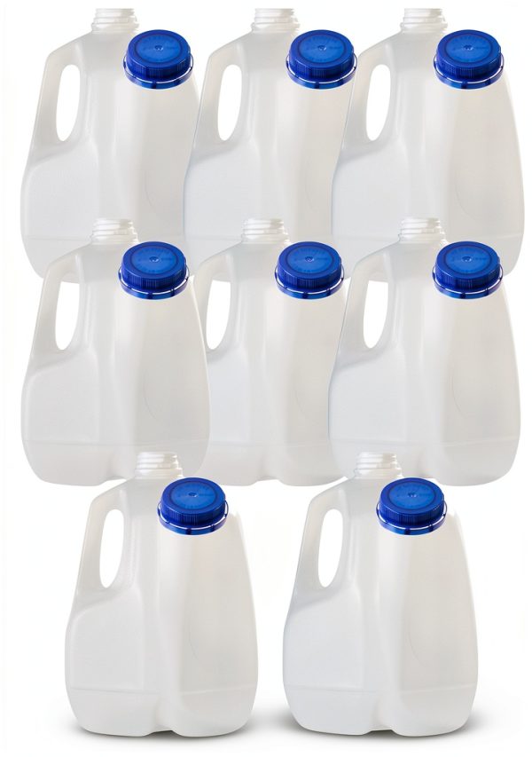 128 Oz Plastic Gallon Jug Bottles 8 Pack BOTTLE DEPOT USA-0