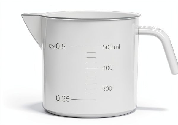 EISCO Plastic Pitcher 500mL Euro Design Autoclavable Measuring Jug-1