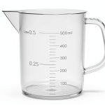 EISCO Plastic Pitcher 500mL Euro Design Autoclavable Measuring Jug-0