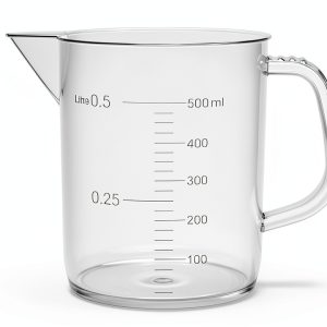 EISCO Plastic Pitcher 500mL Euro Design Autoclavable Measuring Jug-0