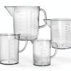 EISCO Plastic Pitcher Set 4pcs 250-500-1000-2000ml Polypropylene-0