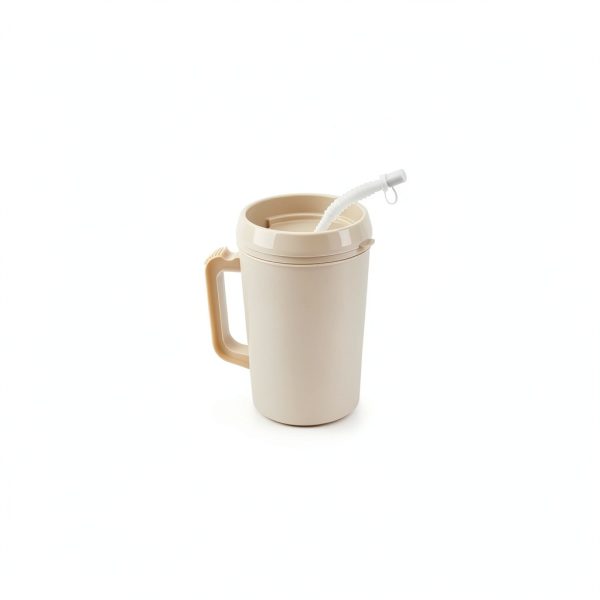 Medegen H208-08 Insulated Pitcher with Straw and Lid, Ivory, 34 oz Capacity, Pack of 24-0