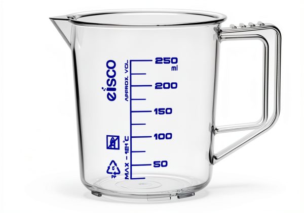 Measuring Jug 250ml EISCO Pitcher Polypropylene with Spout and Handle-0